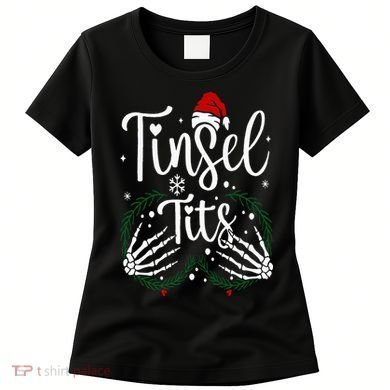 Jingle Balls Tinsel Tits Matching Christmas Couples Women's T-Shirt