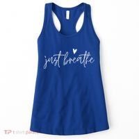 Just Breathe Yogi Yoga Mom Lover Teacher Meditation Gift Women's Tank Top thumb 0
