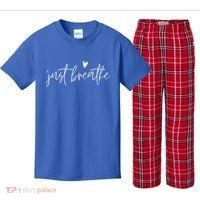 Just Breathe Yogi Yoga Mom Lover Teacher Meditation Gift Kids Plaid Pajama Set thumb 0