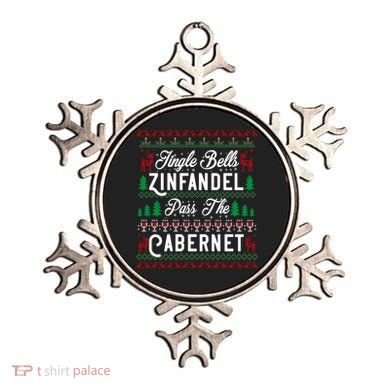 Jingle Bells Zinfandel Pass The Cabernet Ugly Christmas Wine Gift Ornament