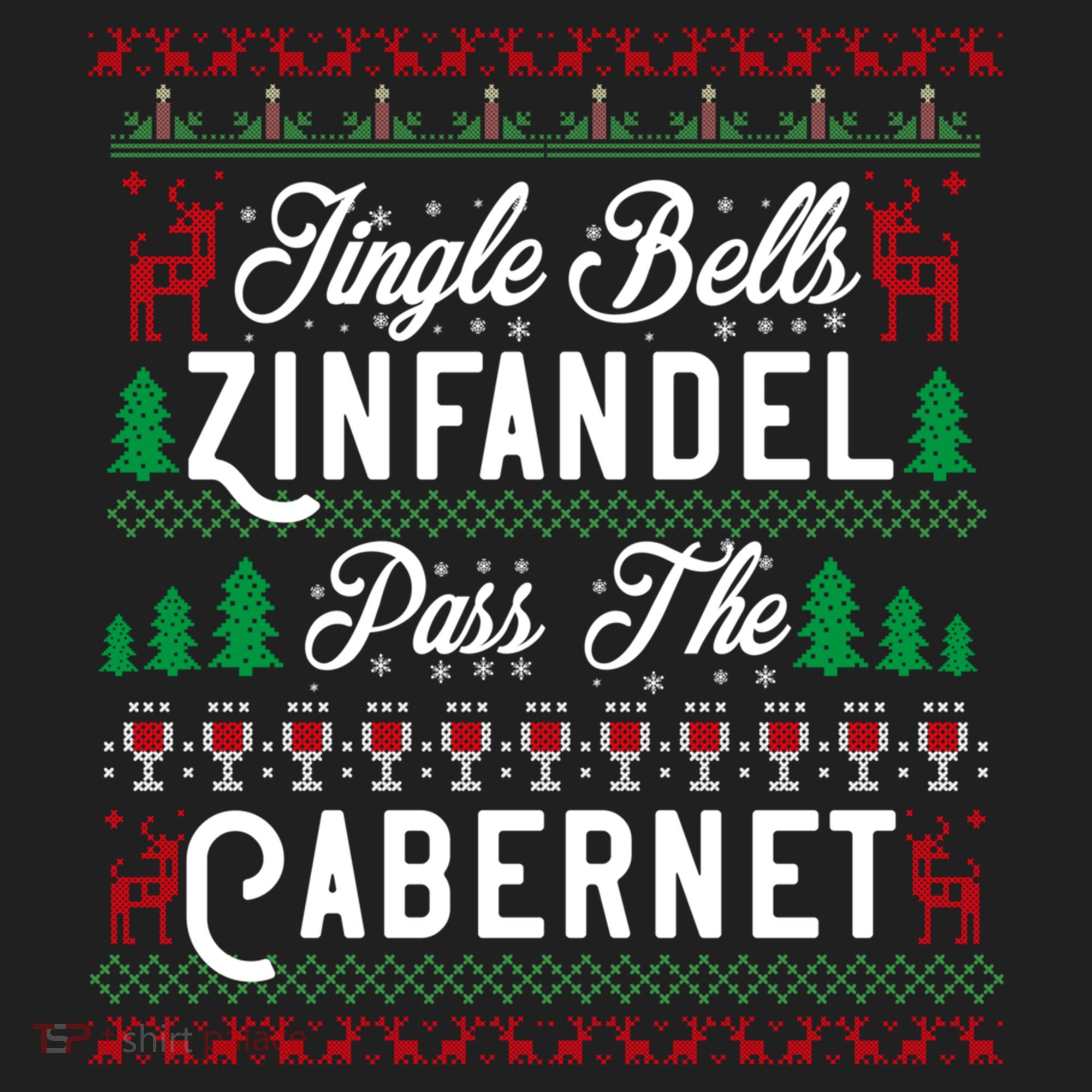 Jingle Bells Zinfandel Pass The Cabernet Ugly Christmas Wine Gift Hat