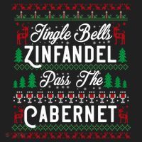 Jingle Bells Zinfandel Pass The Cabernet Ugly Christmas Wine Gift Golf Towel thumb 3
