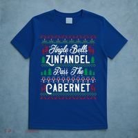 Jingle Bells Zinfandel Pass The Cabernet Ugly Christmas Wine Gift T-Shirt thumb 5