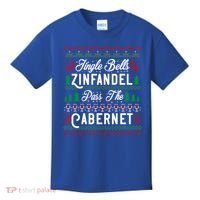 Jingle Bells Zinfandel Pass The Cabernet Ugly Christmas Wine Gift Kids T-Shirt thumb 0
