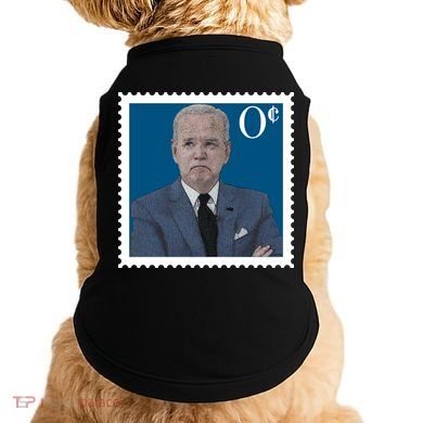 Joe Biden Zero Cents Stamp 0 Funny Worthless President Doggie Tank