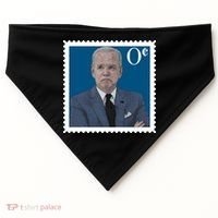 Joe Biden Zero Cents Stamp 0 Funny Worthless President USA-Made Doggie Bandana thumb 0