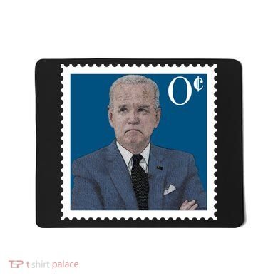 Joe Biden Zero Cents Stamp 0 Funny Worthless President Mousepad
