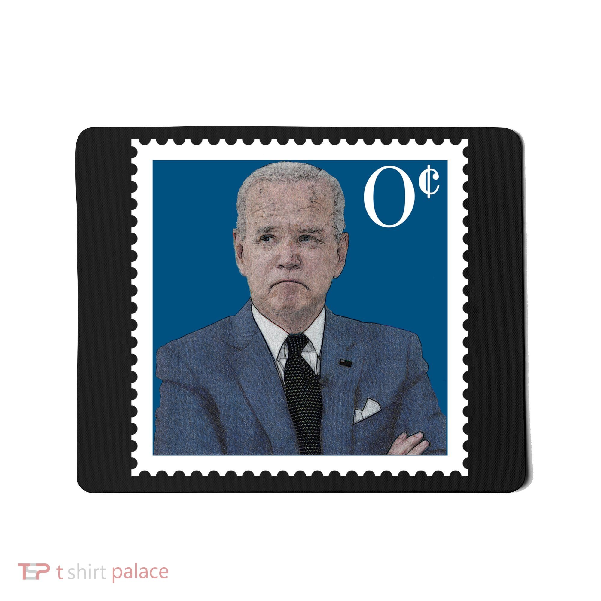 Joe Biden Zero Cents Stamp 0 Funny Worthless President Mousepad