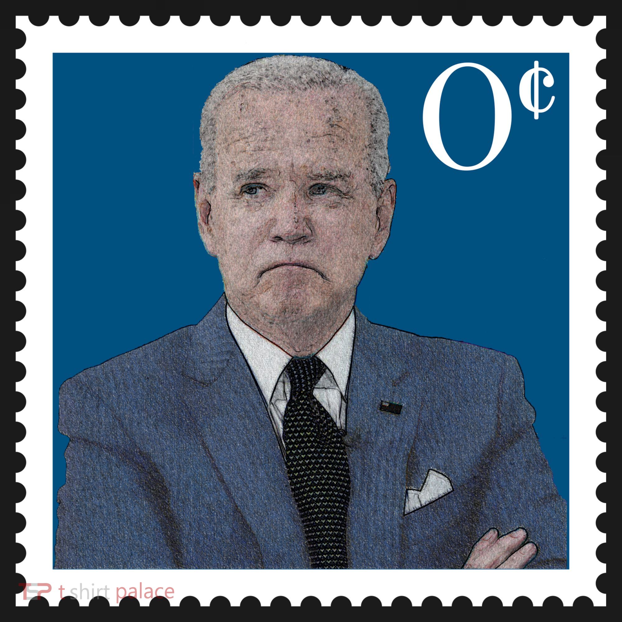 Joe Biden Zero Cents Stamp 0 Funny Worthless President Mousepad