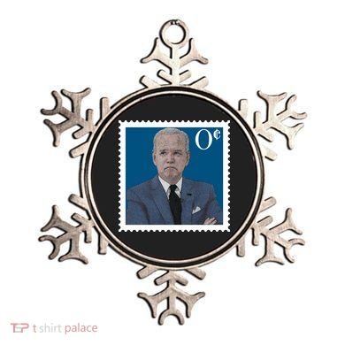 Joe Biden Zero Cents Stamp 0 Funny Worthless President Ornament