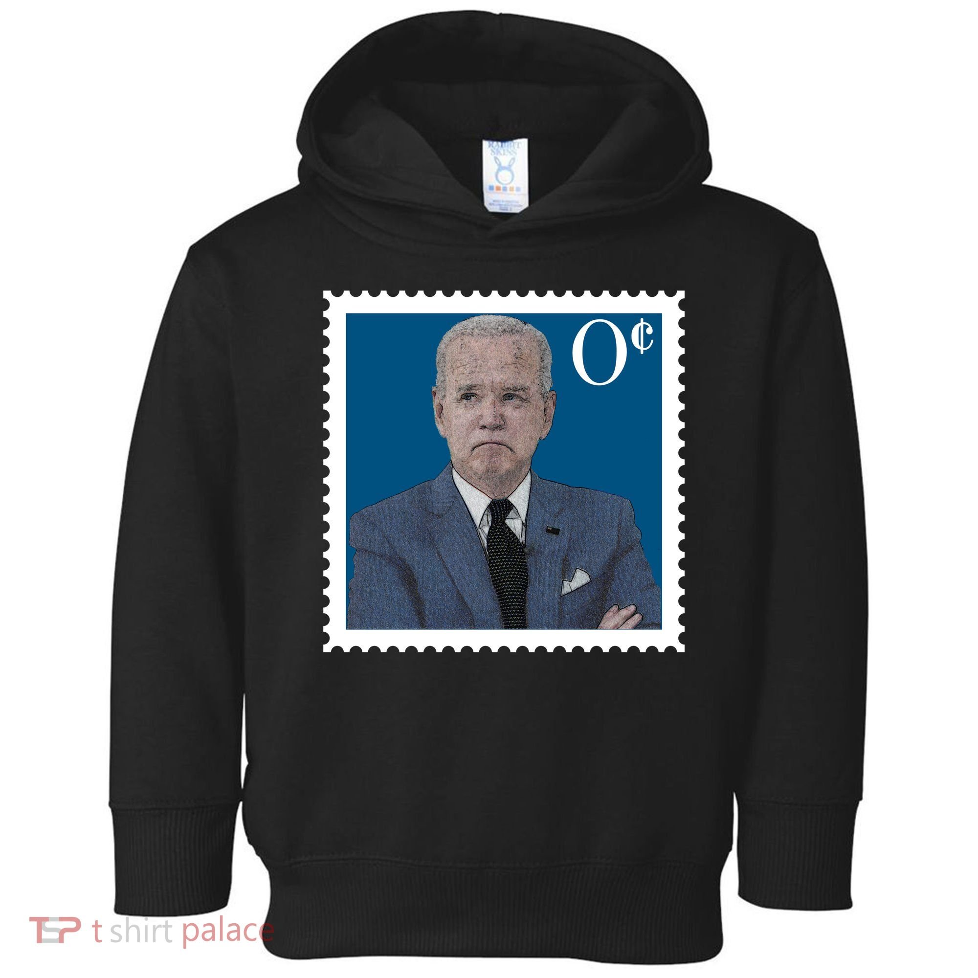 Joe Biden Zero Cents Stamp 0 Funny Worthless President Toddler Hoodie