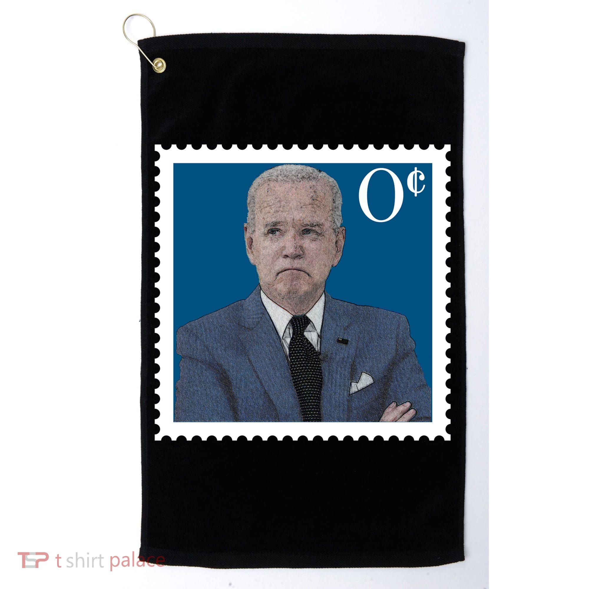 Joe Biden Zero Cents Stamp 0 Funny Worthless President Golf Towel