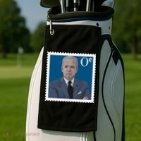 Joe Biden Zero Cents Stamp 0 Funny Worthless President Golf Towel thumb 2