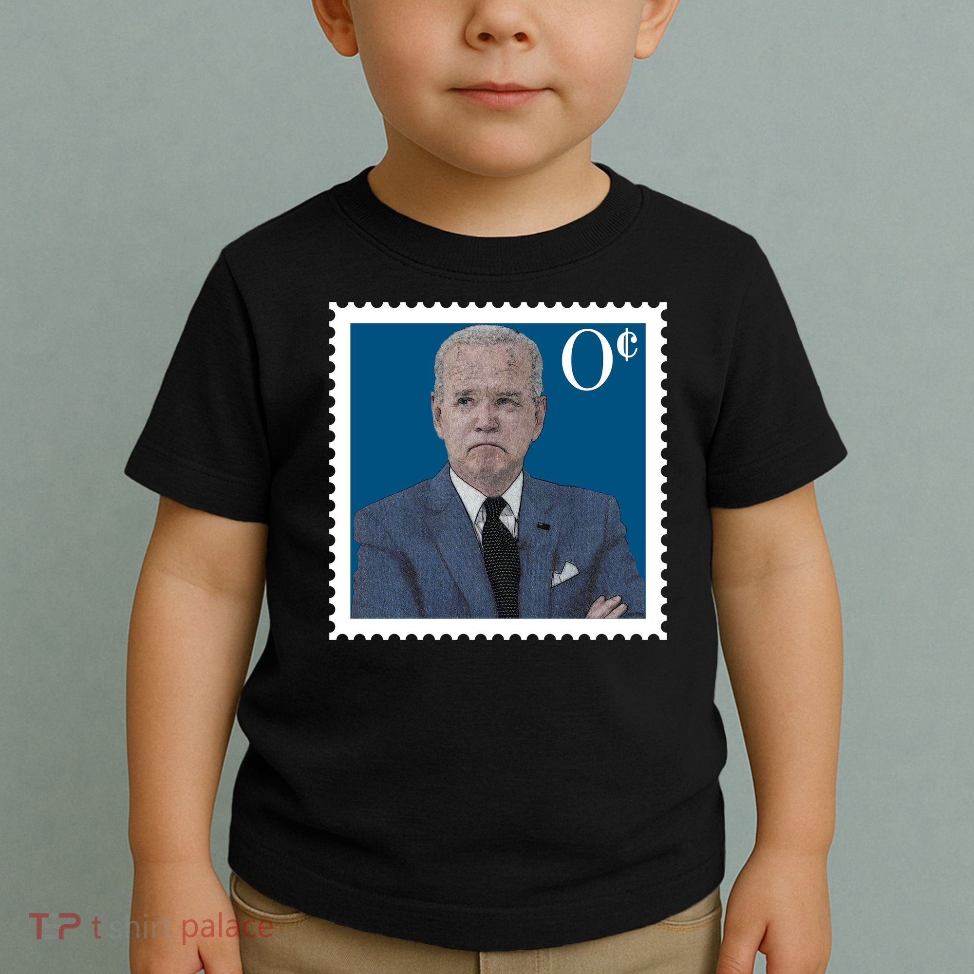 Joe Biden Zero Cents Stamp 0 Funny Worthless President Toddler T-Shirt