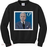 Joe Biden Zero Cents Stamp 0 Funny Worthless President Kids Sweatshirt thumb 0