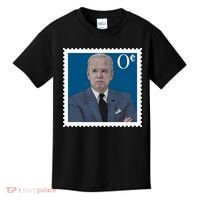 Joe Biden Zero Cents Stamp 0 Funny Worthless President Kids T-Shirt thumb 0