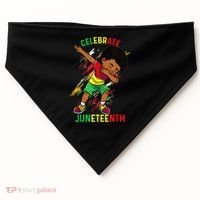 Juneteenth Celebrate 1865 King Dabbing Black African Boys USA-Made Doggie Bandana thumb 0