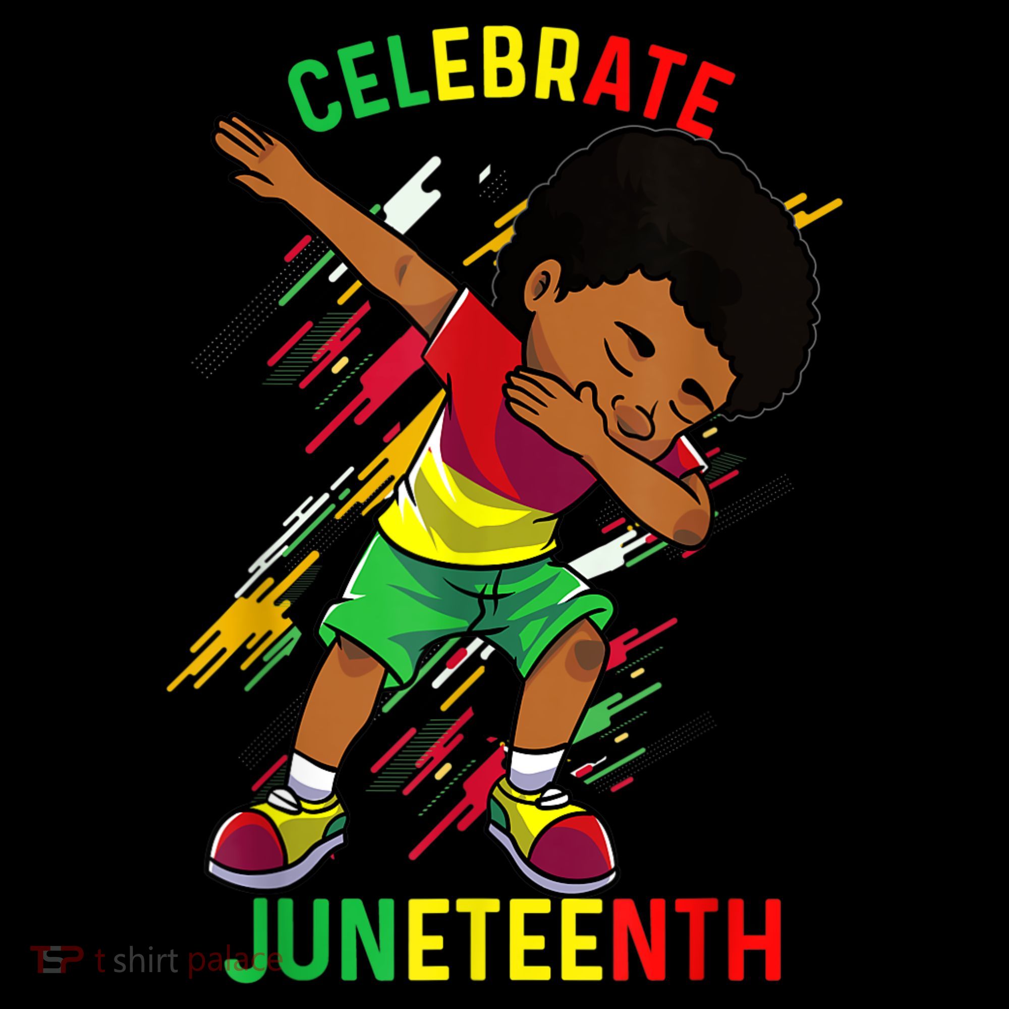 Juneteenth Celebrate 1865 King Dabbing Black African Boys Coffee Mug