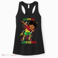 Juneteenth Celebrate 1865 King Dabbing Black African Boys Women's Tank Top thumb 0