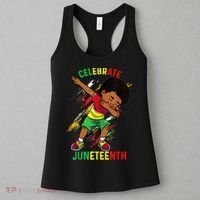 Juneteenth Celebrate 1865 King Dabbing Black African Boys Women's Tank Top thumb 3