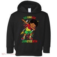 Juneteenth Celebrate 1865 King Dabbing Black African Boys Toddler Hoodie thumb 0