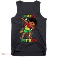 Juneteenth Celebrate 1865 King Dabbing Black African Boys Tank Top thumb 0