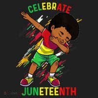 Juneteenth Celebrate 1865 King Dabbing Black African Boys Golf Towel thumb 3