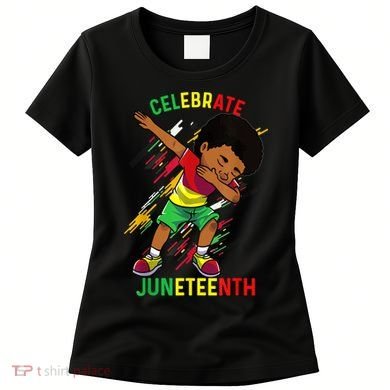 Juneteenth Celebrate 1865 King Dabbing Black African Boys Women's T-Shirt