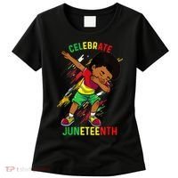 Juneteenth Celebrate 1865 King Dabbing Black African Boys Women's T-Shirt thumb 0