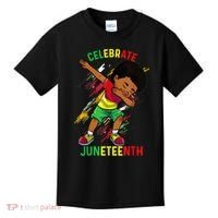 Juneteenth Celebrate 1865 King Dabbing Black African Boys Kids T-Shirt thumb 0