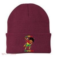 Juneteenth Celebrate 1865 King Dabbing Black African Boys Beanie thumb 0