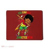Juneteenth Celebrate 1865 King Dabbing Black African Boys Mousepad thumb 0