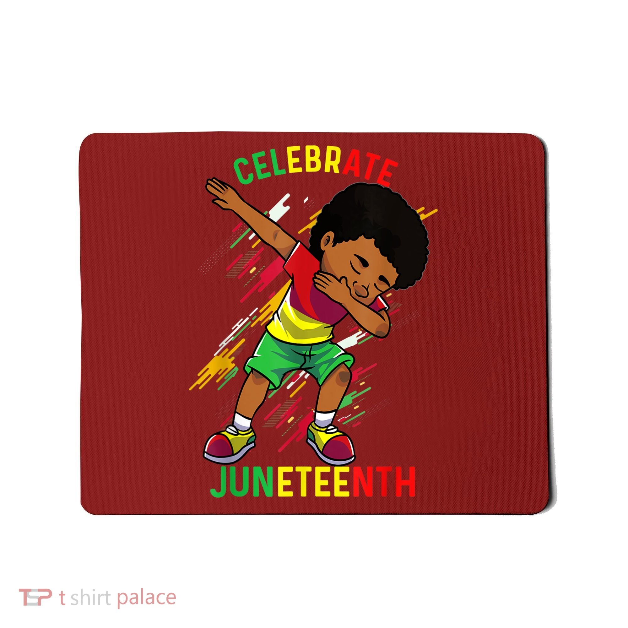 Juneteenth Celebrate 1865 King Dabbing Black African Boys Mousepad