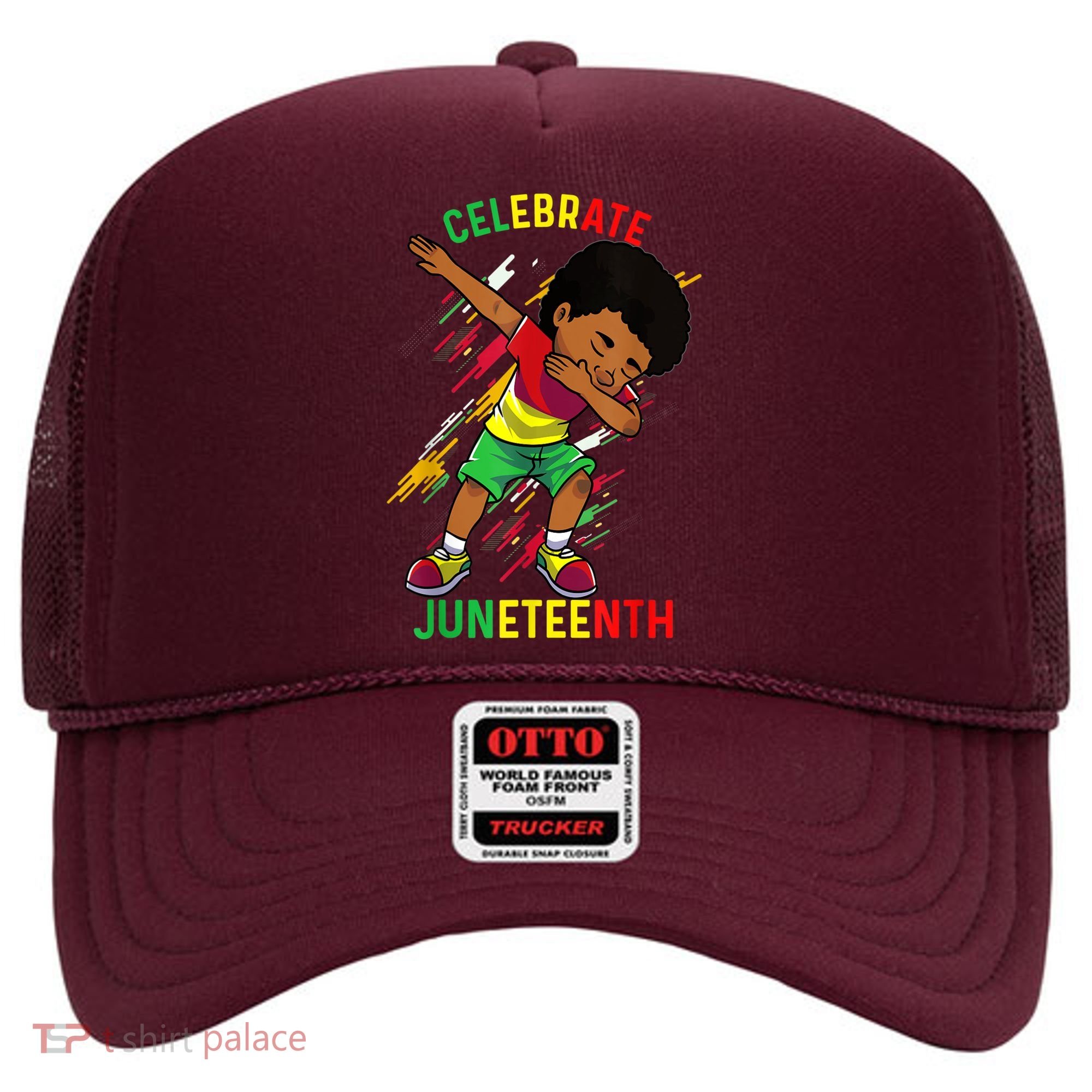 Juneteenth Celebrate 1865 King Dabbing Black African Boys Hat