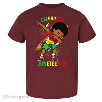 Juneteenth Celebrate 1865 King Dabbing Black African Boys Toddler T-Shirt