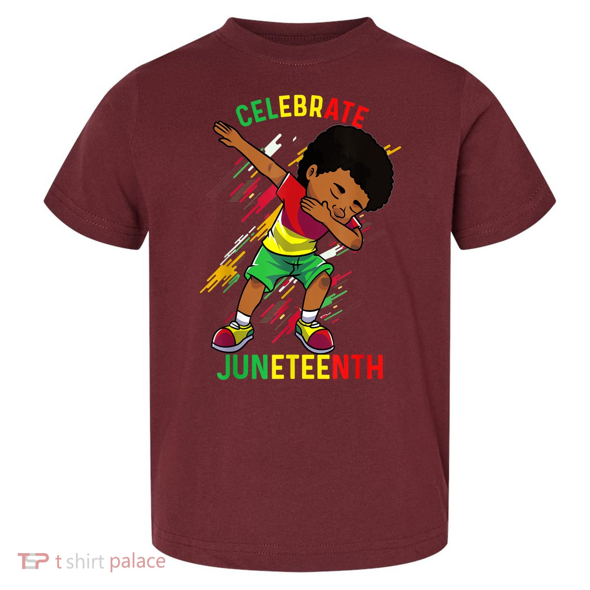 Juneteenth Celebrate 1865 King Dabbing Black African Boys Toddler T-Shirt