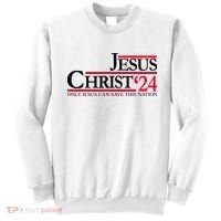 Jesus Christ 2024 Only Jesus Can Save This Nation Sweatshirt thumb 0