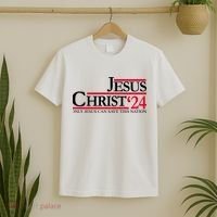 Jesus Christ 2024 Only Jesus Can Save This Nation T-Shirt thumb 2