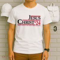Jesus Christ 2024 Only Jesus Can Save This Nation T-Shirt thumb 6
