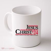 Jesus Christ 2024 Only Jesus Can Save This Nation Coffee Mug thumb 0