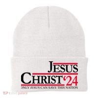 Jesus Christ 2024 Only Jesus Can Save This Nation Beanie thumb 0