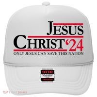 Jesus Christ 2024 Only Jesus Can Save This Nation Hat thumb 0