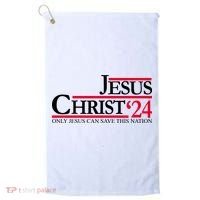Jesus Christ 2024 Only Jesus Can Save This Nation Golf Towel thumb 0