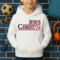Jesus Christ 2024 Only Jesus Can Save This Nation Kids Hoodie thumb 2