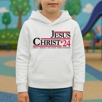 Jesus Christ 2024 Only Jesus Can Save This Nation Kids Hoodie thumb 3
