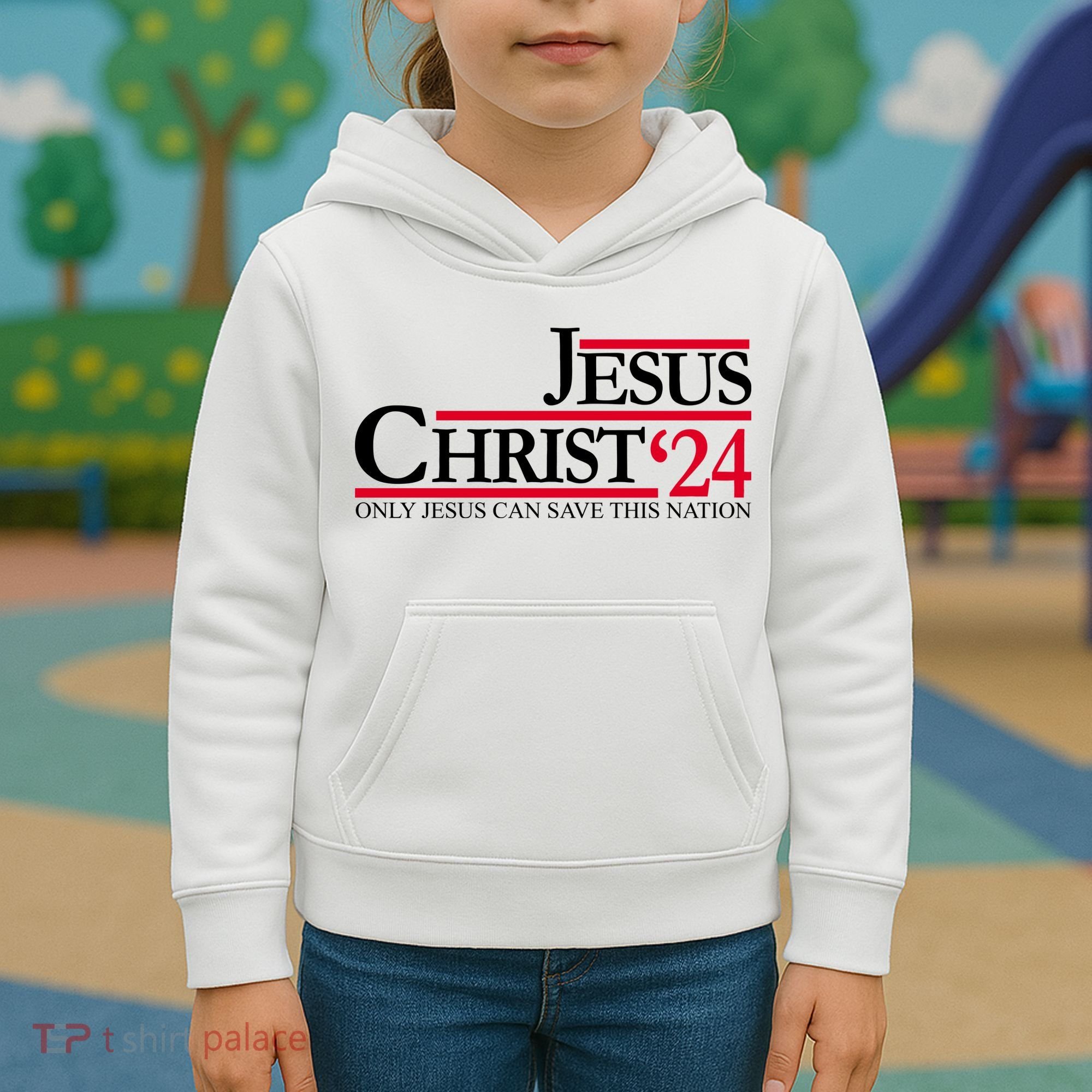 Jesus Christ 2024 Only Jesus Can Save This Nation Kids Hoodie
