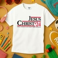 Jesus Christ 2024 Only Jesus Can Save This Nation Kids T-Shirt thumb 3