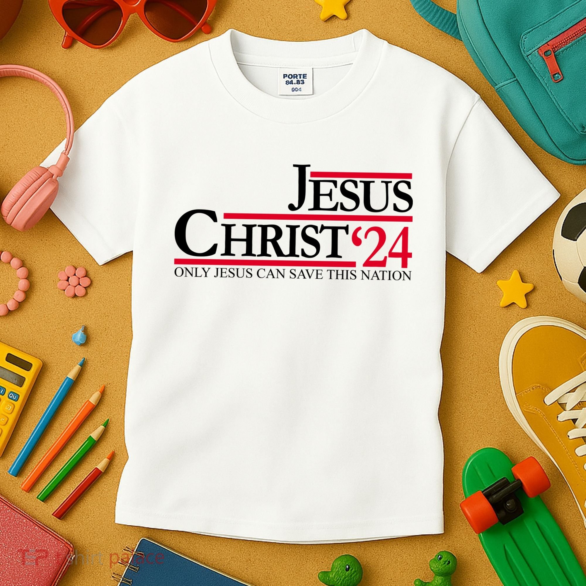 Jesus Christ 2024 Only Jesus Can Save This Nation Kids T-Shirt