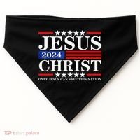 Jesus Christ 2024 Only Jesus Can Save This Nation Premium USA-Made Doggie Bandana thumb 0