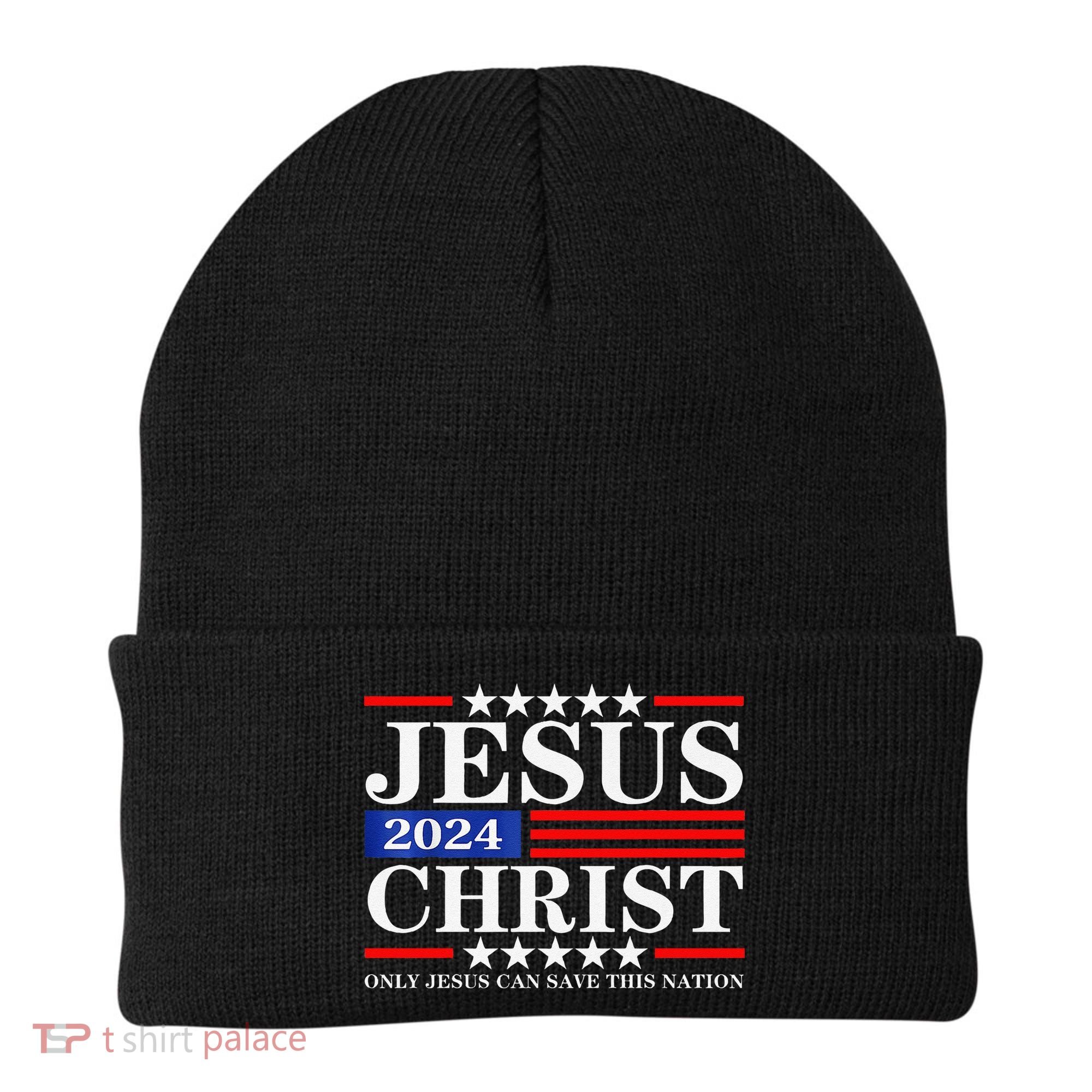 Jesus Christ 2024 Only Jesus Can Save This Nation Premium Beanie